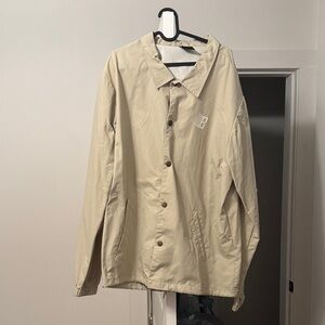 Men's Beige Button-Up Jacket